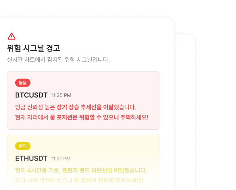 위험 시그널 경고